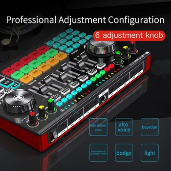 

Sound Mixer Board special effects for Live Streaming Voice Changer Sound Card with Multiple Sound Effect Audio Mixer