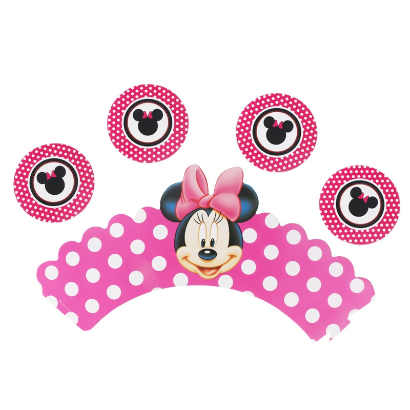 Minnie Mouse Cupcake Toppers Template