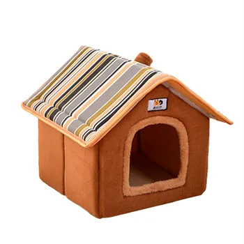 

35# Pet Warm Dog House Bed Comfortable Print Stars Kennel Mat For Pet Puppy Top Quality Foldable Cat Sleeping Bed New Arrival
