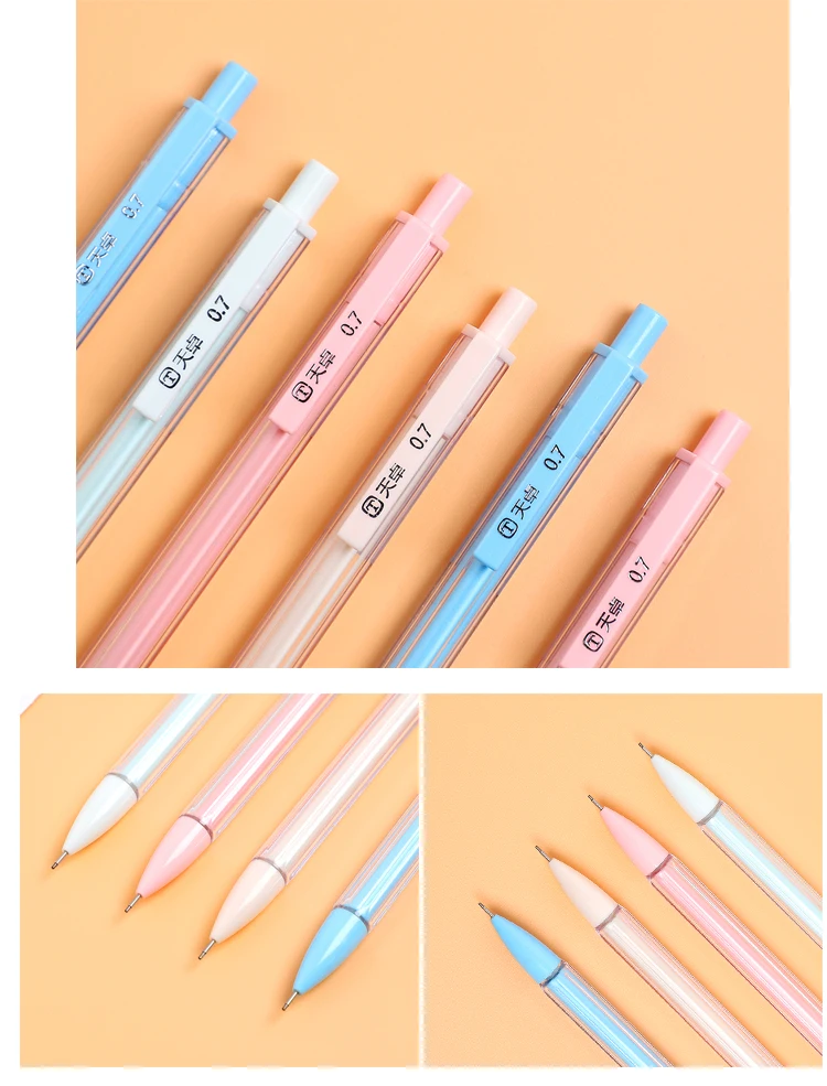 JIANWU 4 шт./компл. простой Макарон цвет ручка механический карандаш для девочек милое студенческое активности карандаш школьные принадлежности 0,7 мм