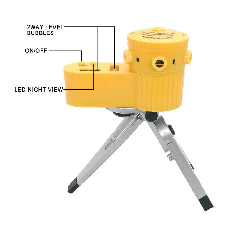 Home Multifunctional Laser Level Infrared Vertical Line Horizon Line & Point Measurement with Tripod LED Night View Level Ruler