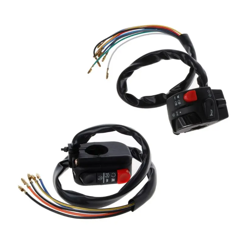 

1pc 12V Motorcycle Handle Switch Universal Size Right/Left 22mm For SR400 ATVs G6KC