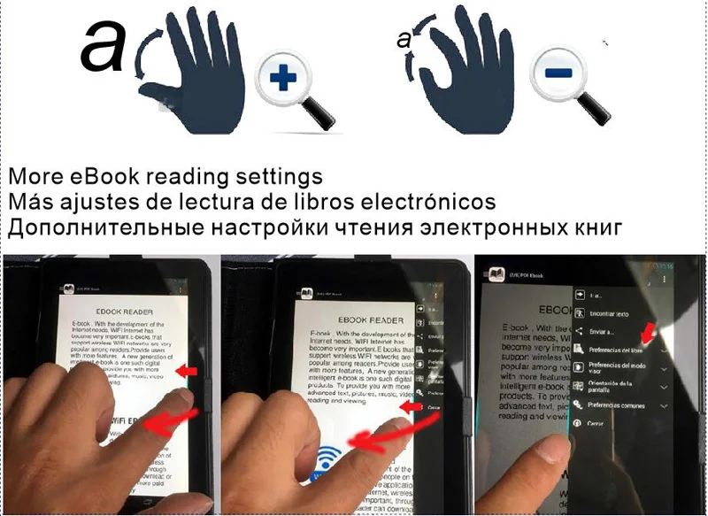 Ebook Reader WiFi Touch Screen Smart Android Ebook Reader wireless WiFi Multifunction Digital Player 7 inch Touch Screen with Built-in…