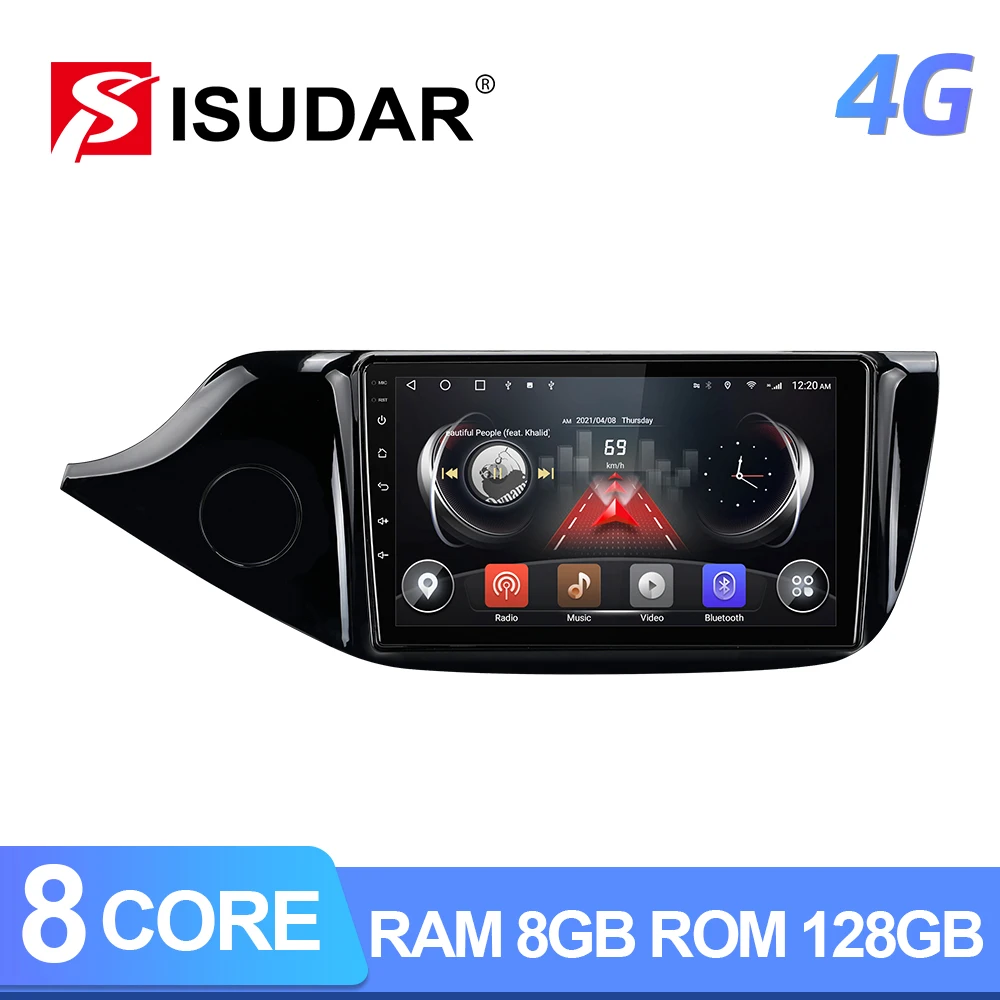 Автомобильный радиоприемник ISUDAR T72 QLED Android 10 для Kia CEED Cee ɽ 2 JD 2012-2016 GPS