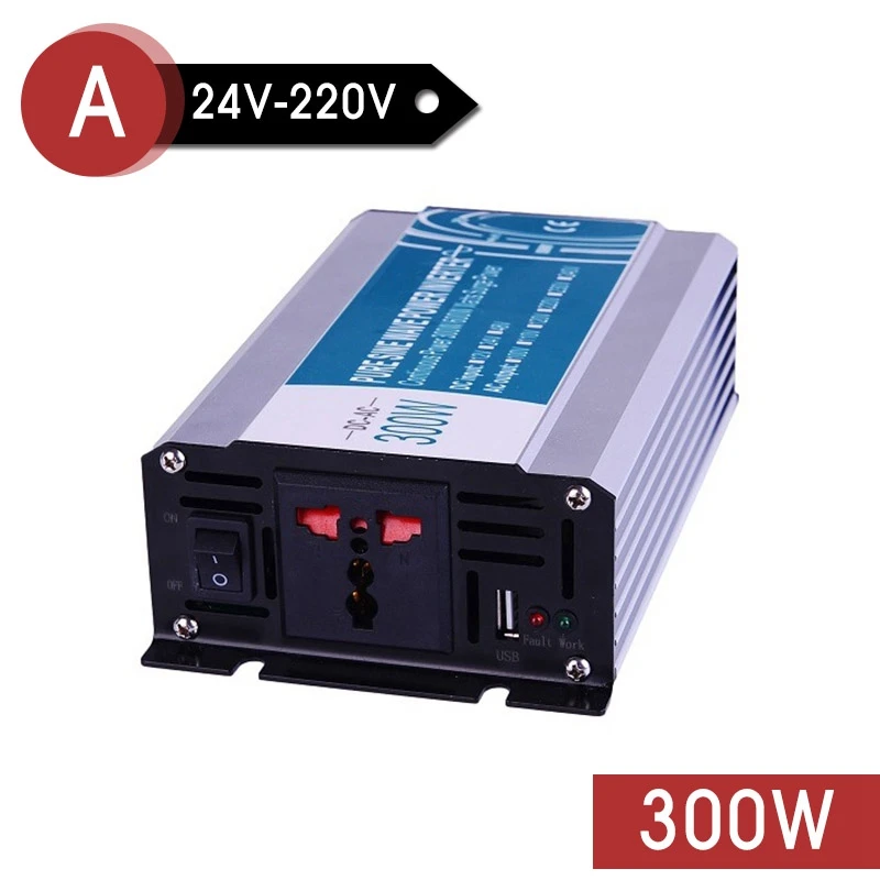 Электротехническое оборудование USB 300/500W инвертор с чистым синусом Мощность инвертор DC12V/24 V-AC110V/220 V Инвертор постоянного тока в постоянный преобразователи автомобиля солнечных инверторов
