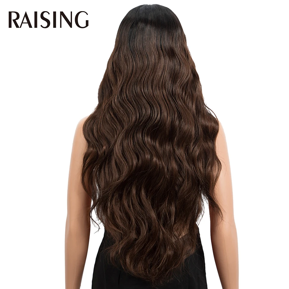 30 40 Inch Lace Front Wigs 13x6 Body Wave Black Lace Front Synthetic Wigs For Women Honey Blonde Colored Curly Wig Pre plucked