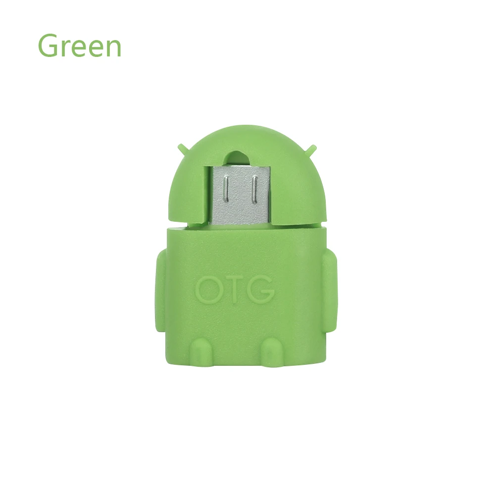 green 1 шт. Мини Micro USB к USB 2,0 OTG адаптер конвертер для Android Мышка для планшета мужчин и женщин смартфонов конвертер Универсальный - Цвет: green