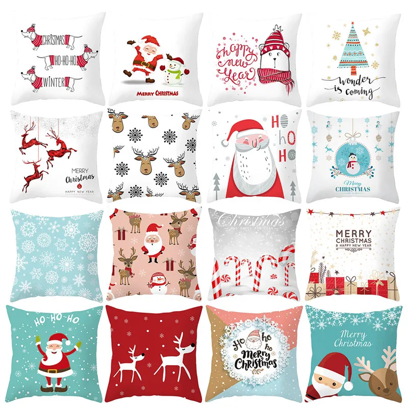 FRIGG Christmas Cushion Covers Christmas Pillowcase Merry Christmas Decor for Home Navidad Noel Happy New Year