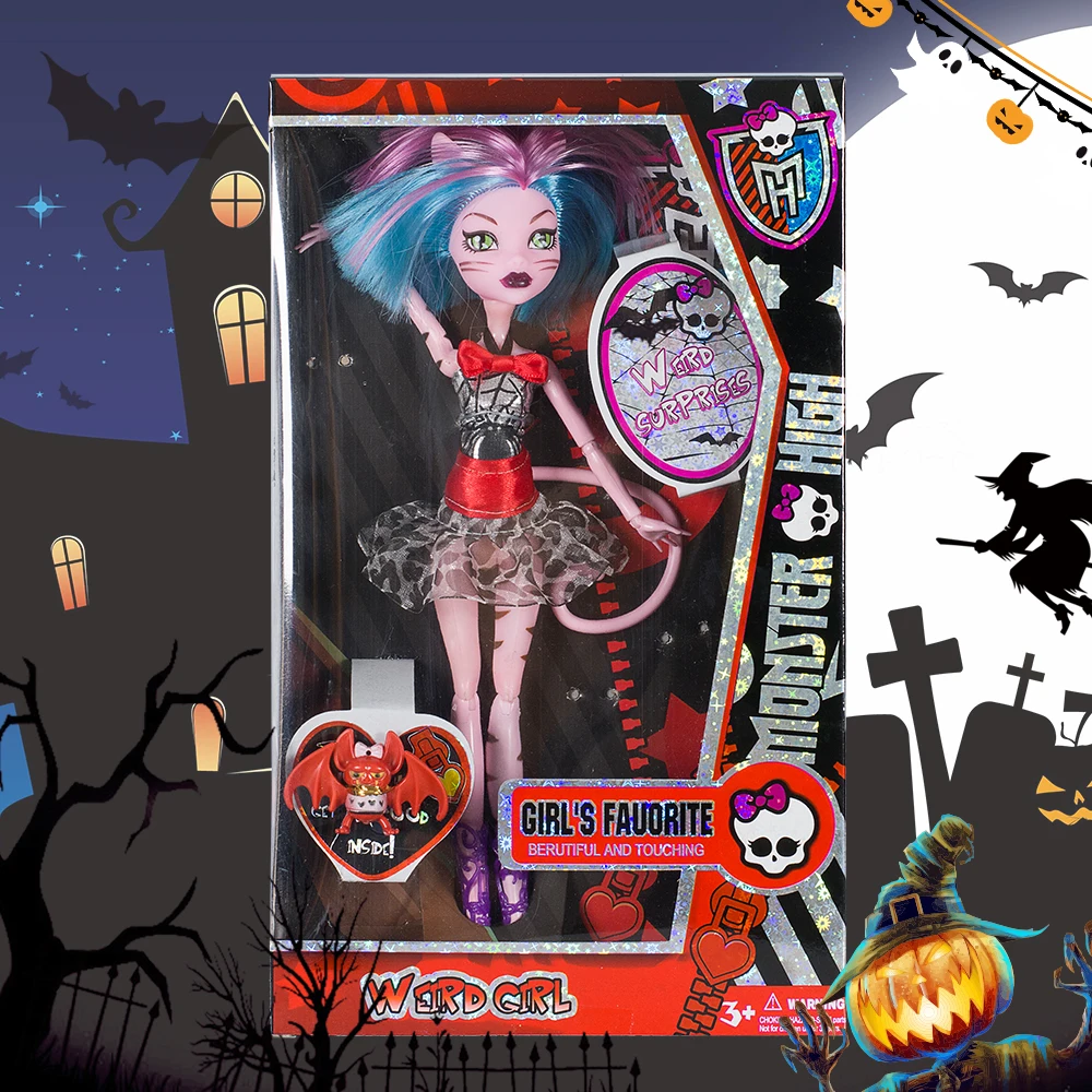 

19 new fashion dolls cool tattoos monster toy high school dolls with tail 30cm joints hands and feet pattern