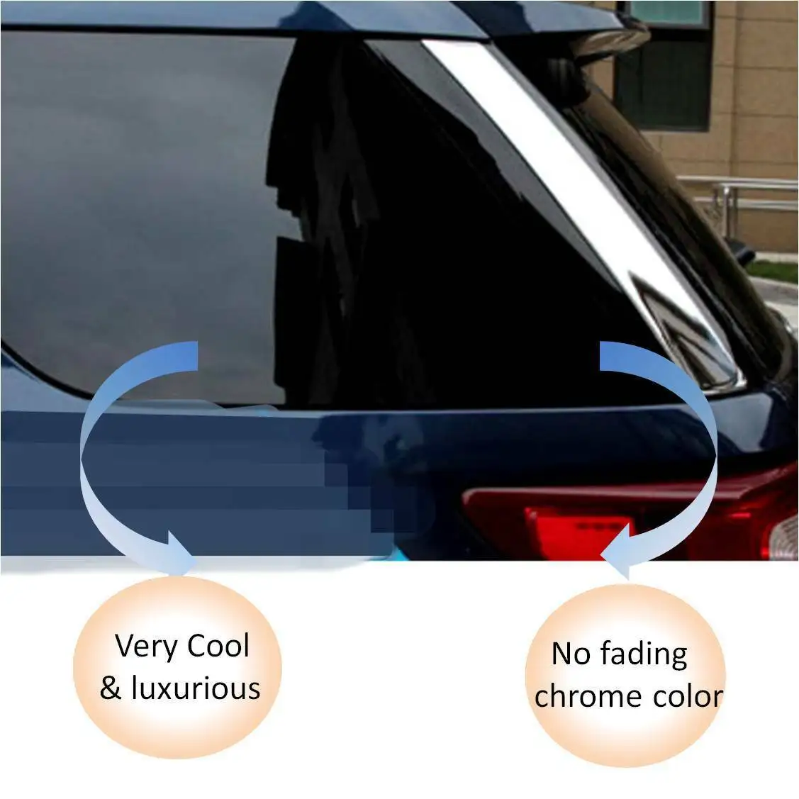 

car accessories for Ford Explorer 2011-14 2018 Chrome Rear Trunk Window Triangle Cover Trim 2pcs car acesssories