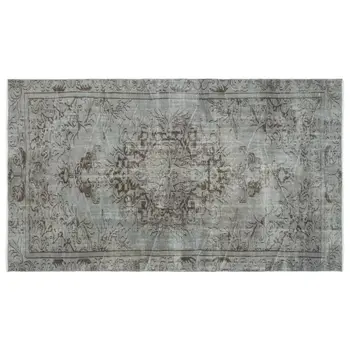 

Handmade Gray Vintage Overdyed Turkish Area Rug 164x270 Cm-5'5''X8'10''