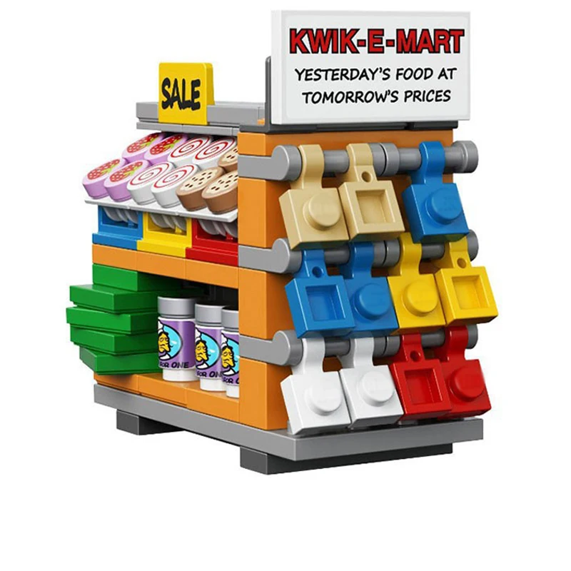 DHL, 2232 шт., Симпсоны, KWIK-E-MART, экшн-модель, строительный блок, кирпичи, совместимые 16004 71016, подарок для мальчика, игрушки