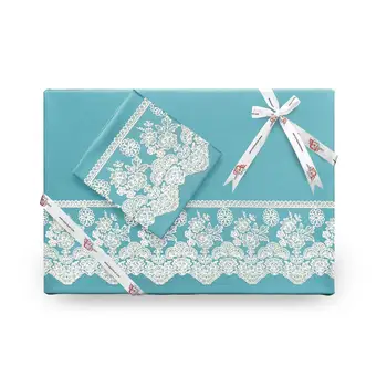 

Twinkle French Laced Duvet cover set Petrol