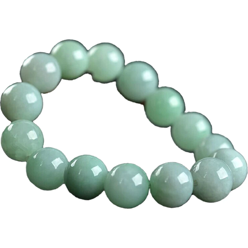 Kyszdl Natural Green Stone A Level Fei Cui Round Bead Bracelet 14mm Yu Stone Bracelet Women Jewelry Free Gifts Box Round Bead Bracelet Bead Braceletstone Bracelet Aliexpress