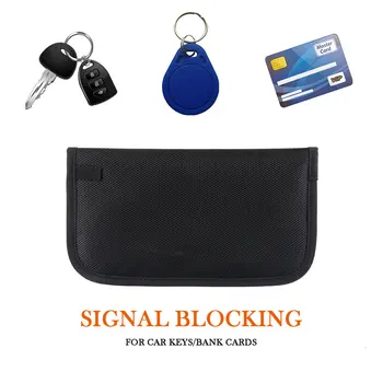 

Car Signal Blocker Key Bag Phone Card Shielding Cover Protector Case Auto Interior Accessories
