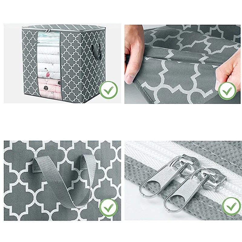 Clothes organizer Foldable Comforter Storage Bag Household Clothing Storage Box Dustproof Quilt bolsas de almacenamiento