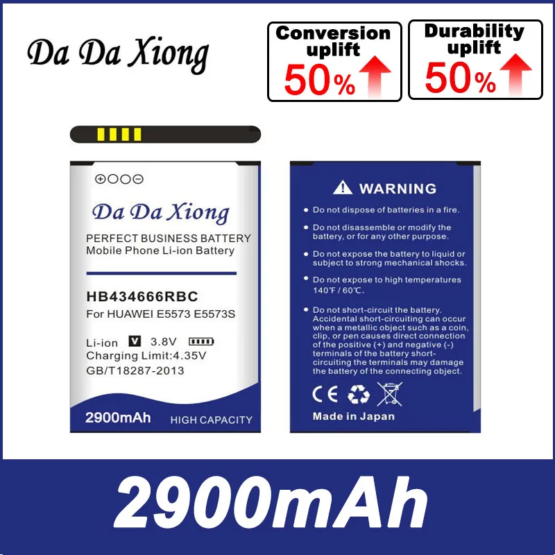 Dadaxiong 2900Mah Hb434666Rbc Batteria Per Huawei E5573 S E5573S-32 E5573S-320 E5573S-606 E5573S-806