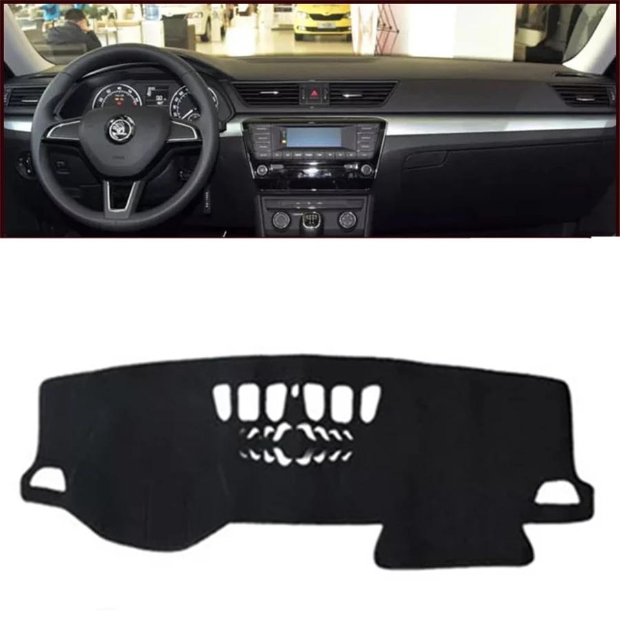 

SJ Car Inner Auto Dashboard Cover Dashmat Pad Carpet Sun Shade Dash Board Cover For Skoda superb 2016 2017 2018