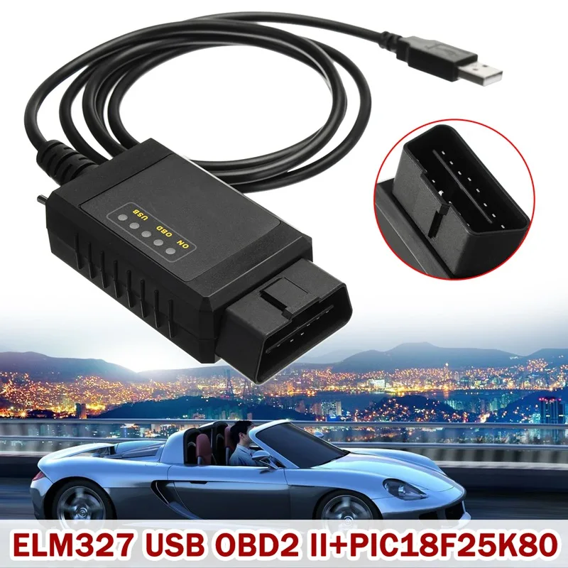 Audew, 1 шт., диагностический инструмент для ремонта автомобиля ELM327 USB 2,0/1,1, автомобильный кабельный сканер, автомобильный диагностический инструмент с PIC18F25K80