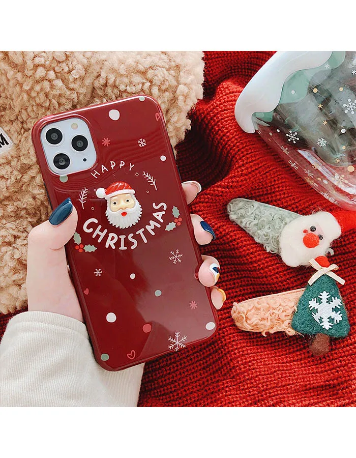 GlamPhone чехол Рождественский лось чехол для телефона для iPhone11Pro/Max X XS Max XR Мягкий силиконовый чехол для iPhone11 7 8 6 6s Plus чехол - Цвет: Красный