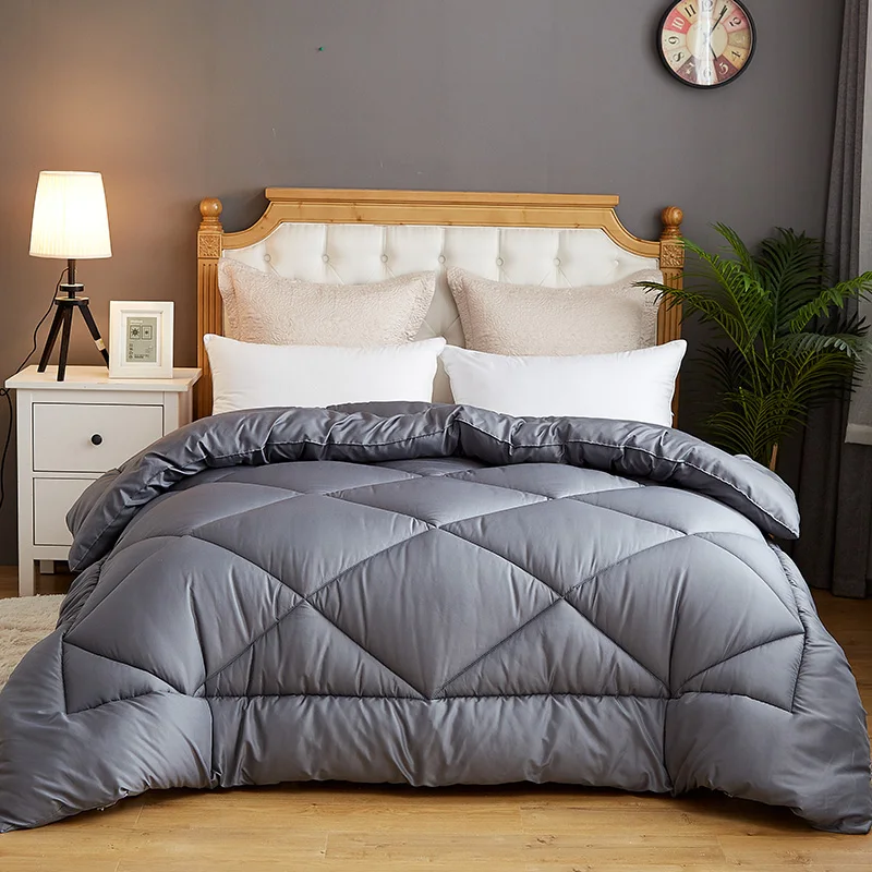 Winter Warm Thicken Comforter Pure Color Duvet With Stuffing Patchwork Quilt Bed Cover New Bedset 220*240cm | Дом и сад