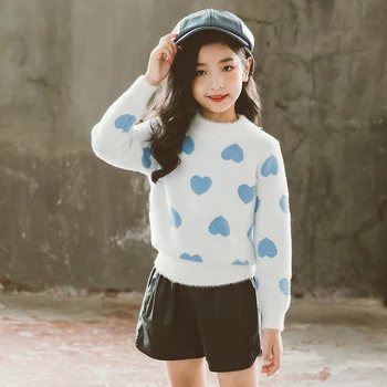 

Children Sweaters Autumn Fall Winter Soft Warm Baby Girls Clothes Top Pullover Outfits Teenagers Knitwear