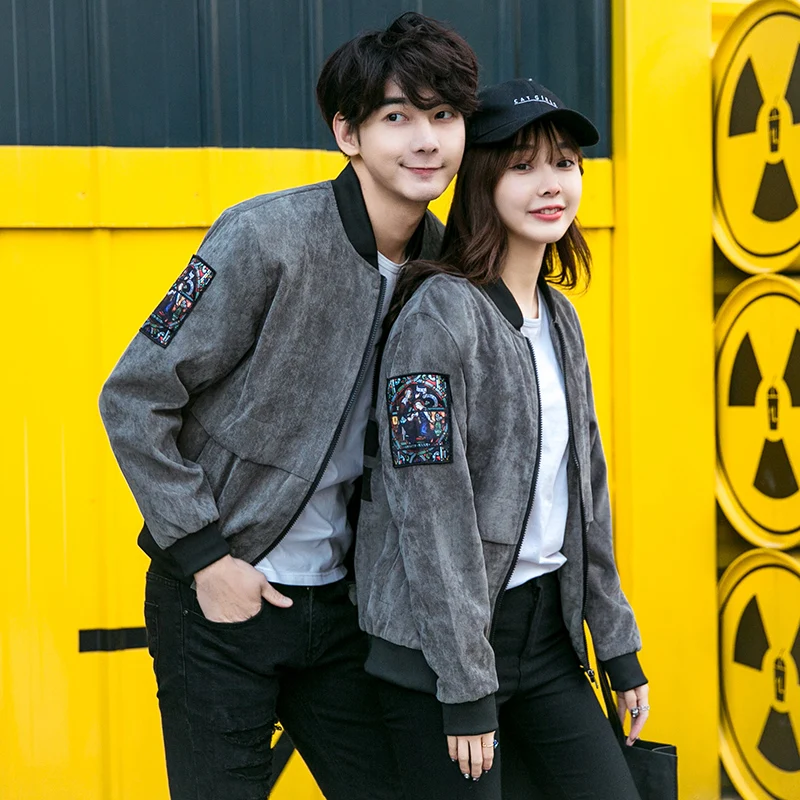 

2020 spring and autumn new couple jacket jacket casual street authentic men and women decoration body flying jacket windbreaker