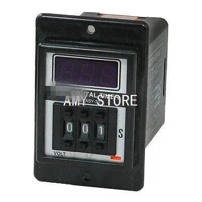 ASY-3D AC 380V 8-Pin DPDT 999 секунд 0-999Sec синхронизации реле таймера задержки черный