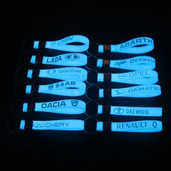 

Car Styling Luminous Silicone Sticker For Toyota Fiat Opel Kia Skoda Octovia Dacia Peugeot Ford Focus Alfa Key Ring Accessories