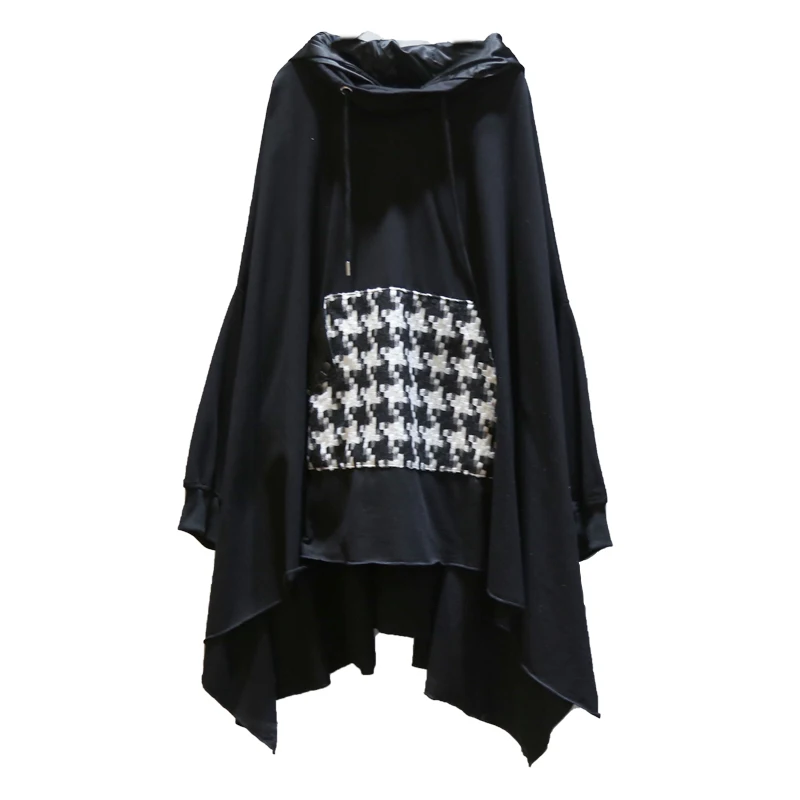 black DMY2094 XITAO элегантное платье с блестками, женское Модное Новое платье с неровным шнурком и длинным рукавом, маленькое повседневное свободное черное платье DMY2094 - Цвет: black DMY2094