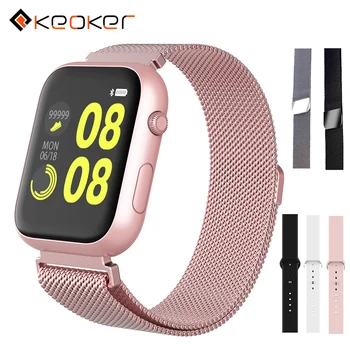 

Keoker Women Smart Watch Men for Apple Watch Heart Rate Blood Pressure Health Tracker Bluetooth Message Push Fitness Bracelet