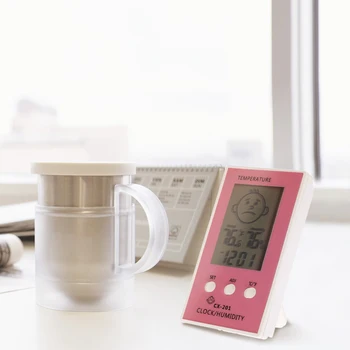 

Digital LCD Hygrometer Thermometer Cute Baby Smile Face Humidity Meter indoor Weather Station Tester Temperature clock