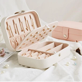 

Storage Jewelry Box PU Display Multi-Functional Case for Rings Earrings Necklaces Accessories Jewelry Display Box