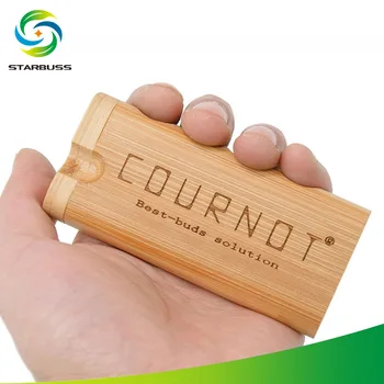 

Smoking Cigarette Wood Case Natural Handmade Wooden Dugout With Ceramic One Hitter Tobacco Smoking Pipes Portable Organizer Box