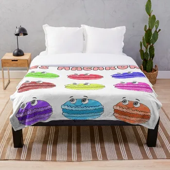 

Soft Blanket for Bed Sherpa Flannel Fleece Blanket Home Travel Sofa Soft Throw Blanket Les Macarons Cute Cartoon
