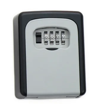 

4-Digit Combination Key Storage Lock Box Wall Mounted Lock Box Wall Mounted Security Key Safe Box Holder Indoor Outdoor