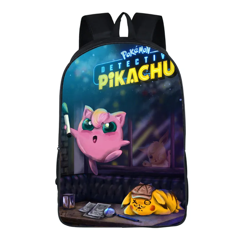Cartooon рюкзак Pokemon подростков дети мальчики девочки Пикачу школьные сумки женские мужские рюкзаки для ноутбука - Цвет: photo colour