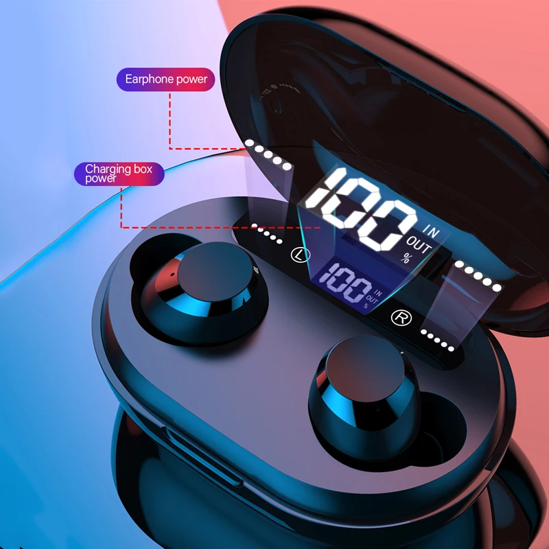 Наушники вкладыши TWS с Беспроводной наушники Bluetooth 5 0 Мощность Дисплей сенсорный