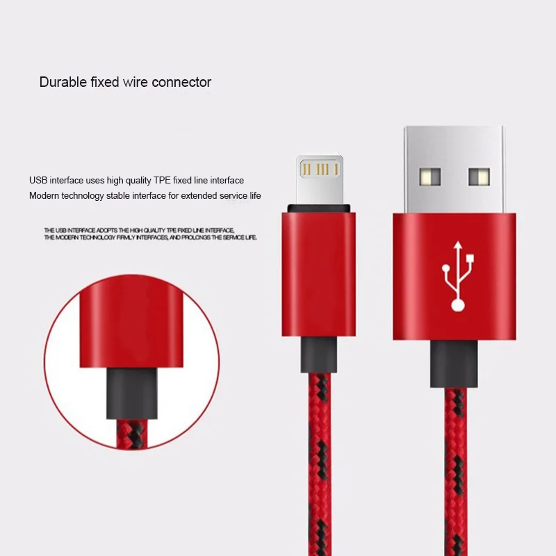 iphone to tv cable USB Cable For iPhone 13 12 11 Pro Max X XR 5 6 SE 6S 7 8 Plus Apple iPad Long 3m Fast Charge Data Charger Cord Mobile Phone Wire android charger