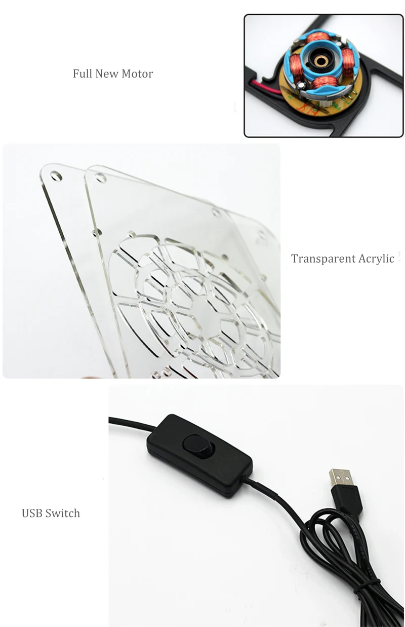 Cremalheira de refrigeração usb com ventilador para
