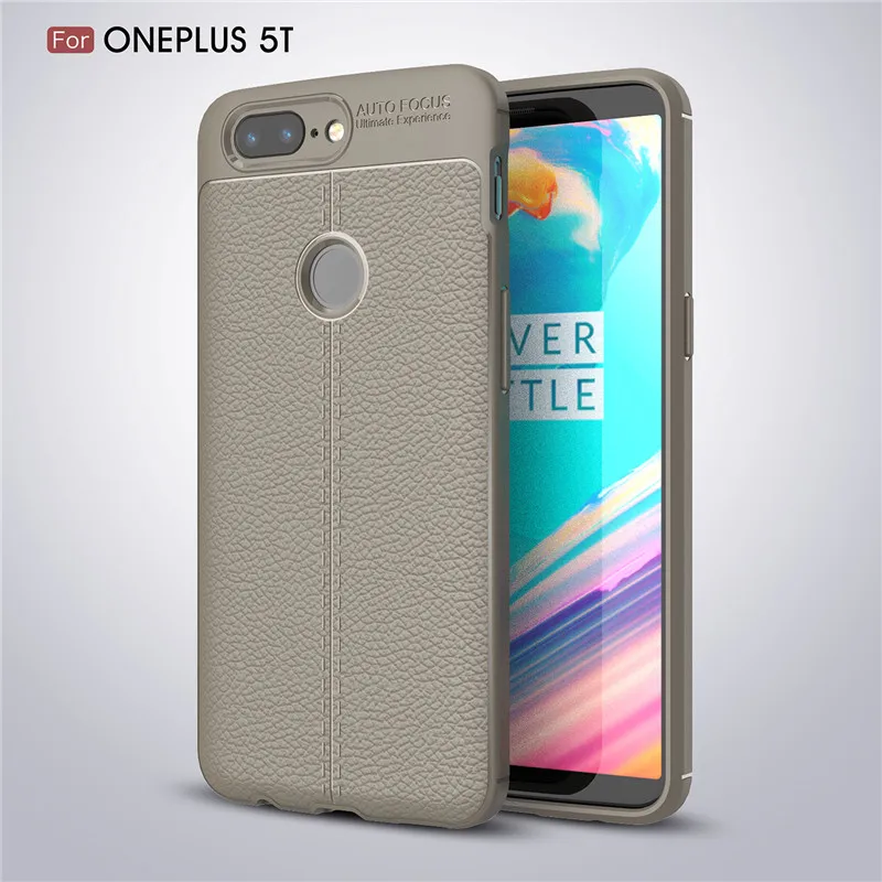 Чехол для телефона Oneplus 7 pro 6T 6 5t 5, роскошный гибкий мягкий силиконовый бампер, Кожаный противоударный чехол с текстурой личи
