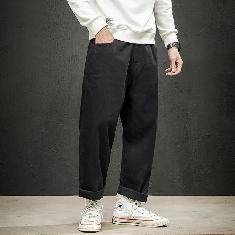 

2020 Spring New Style Japanese-style Macheda Large Size Loose Straight Capri Pants M-5x Hk2000