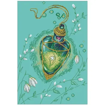 

Spring magic bottle patterns Counted Cross Stitch 11CT 14CT DIY Chinese Cross Stitch Kits Embroidery Needlework Sets