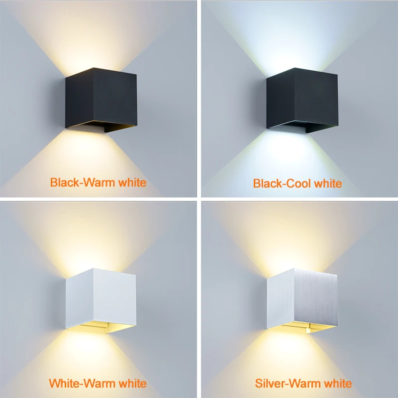 Comprar Lámpara de pared IP65 impermeable al aire libre 7 W 10 W Luz de porche AC90 260V lámpara de jardín decoración Sensor de movimiento luz de pared nocturna ZBW0002