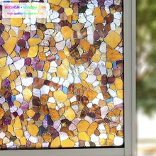 0,9*4 м 3D не самоклеящаяся пленка для окон декоративные приватность статическое липкое съемное стекло пленка с галькой шаблон для оконной крышки