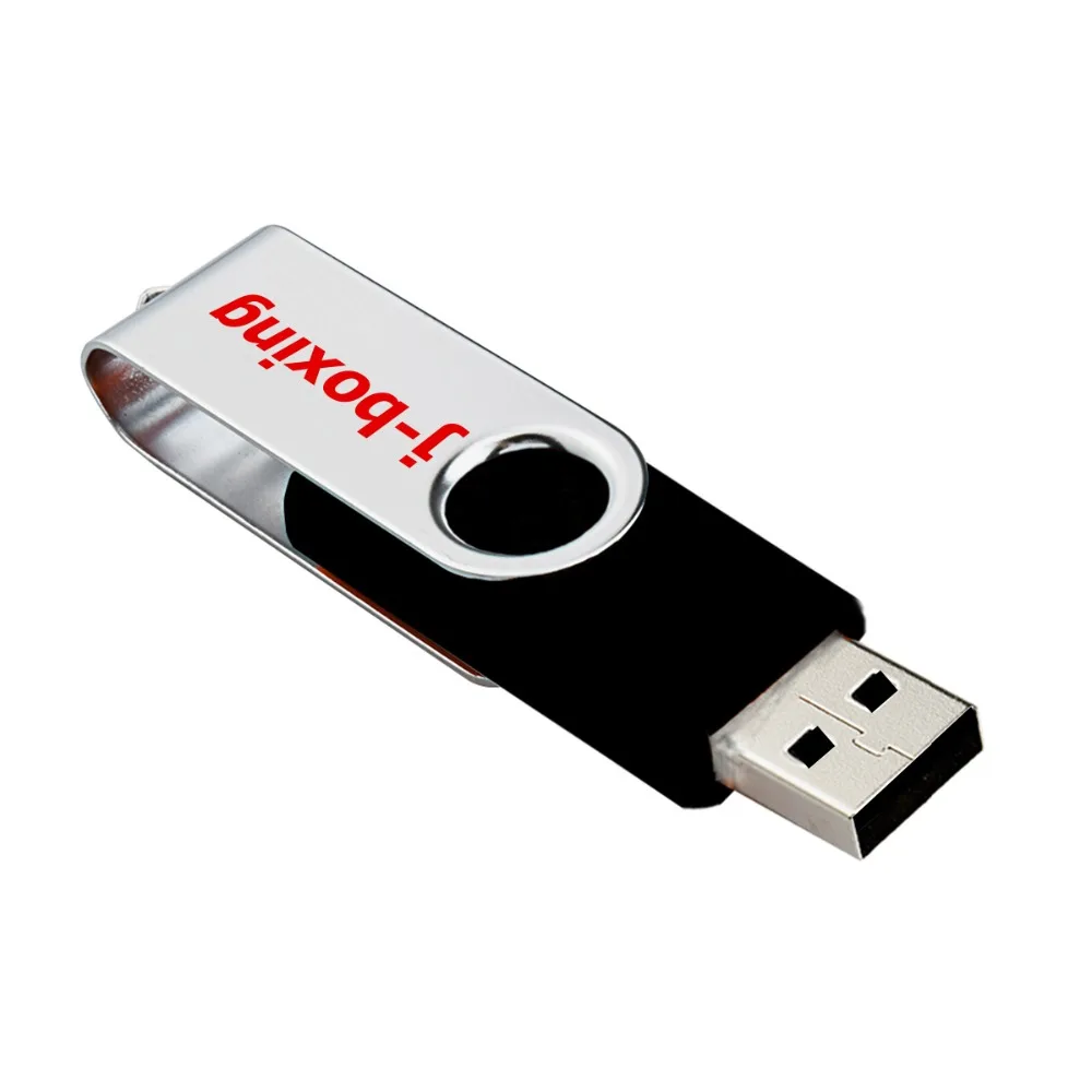 J-бокс USB флэш-накопитель 64 ГБ 32 ГБ 16 ГБ 8 ГБ металлическая Поворотная USB карта памяти Флешка для ПК Mac ноутбук планшет черный