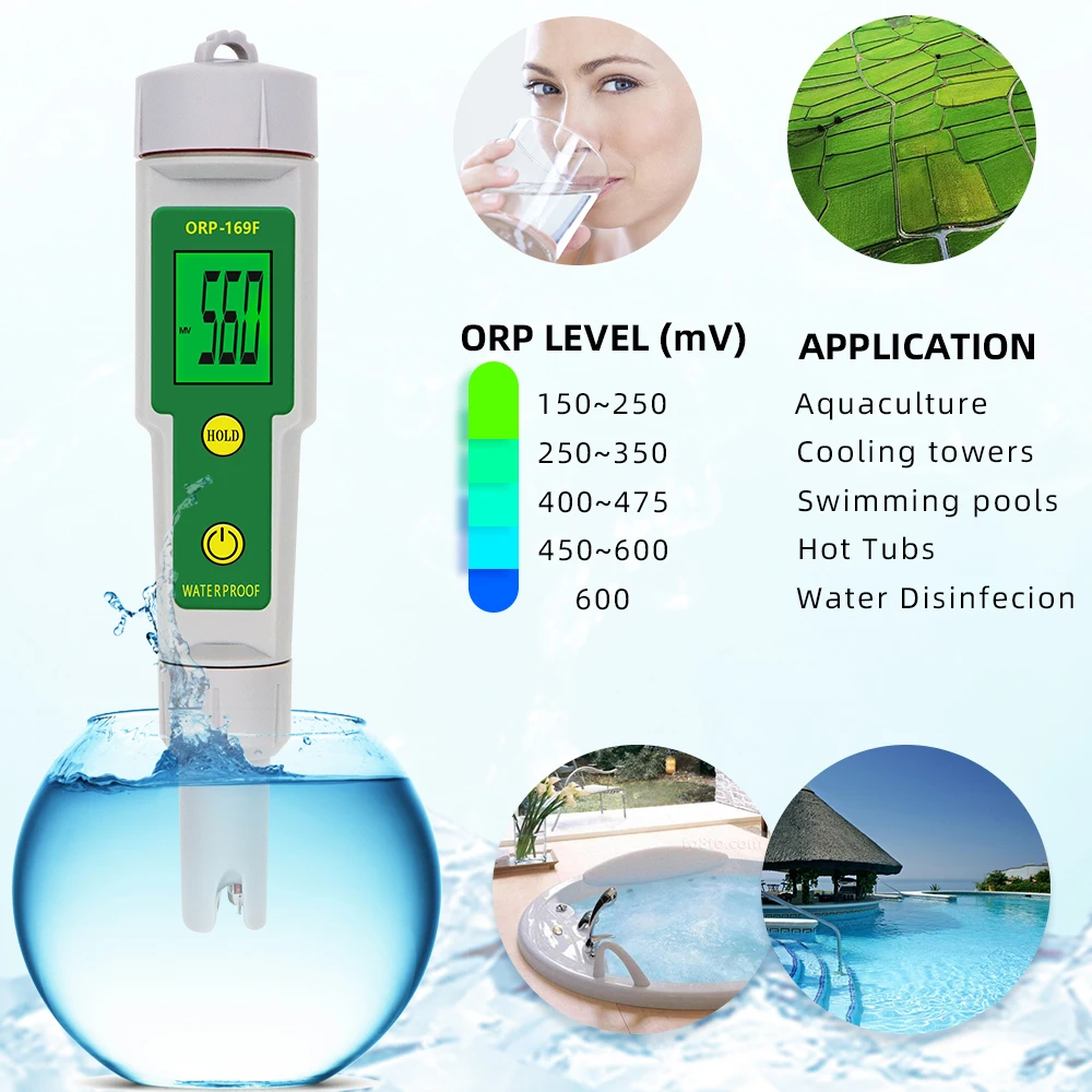 Water Tester Water Quality Detector Professional ORP-169E ORP-169F Waterproof ORP Meter Water Quality tester Test Tool