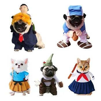 

Pet Halloween Costume Cat Dog Clothes Yellow Haired Man Wear Dress Up Clothing For Small Dogs Cats Chihuahua Yorkshir Christmas