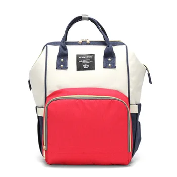 

Polyester Mummy Bag Backpack Mother Baby Women Ladies Travel Zipper Backpacks Baby Out Storage Bag High Capacity Bags