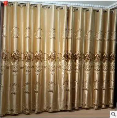 Европейская роскошная Шелковая затемненная занавеска s для гостиной, спальни, вышитая прозрачная ткань, занавески, панели, цветочный узор